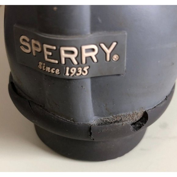 Sperry Duck Boots STS97186 Gray Charcoal Saltwater Rope Womens 6M Quilted Ankle - Picture 10 of 11